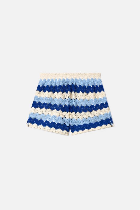 Meave Shorts Crochet Stripes Wave 6131.