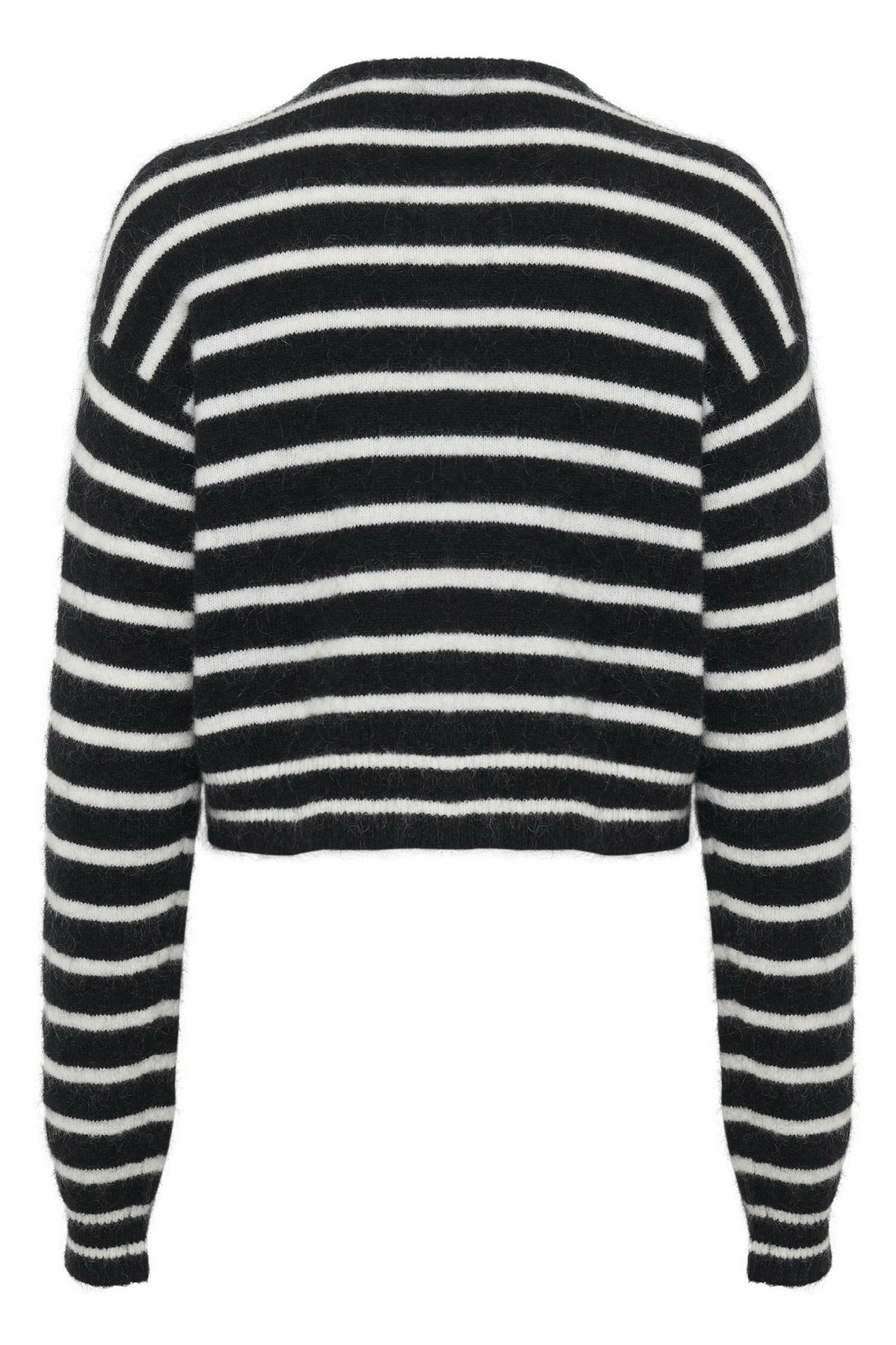 DebbieGZ short cardigan Black/White Stripe.