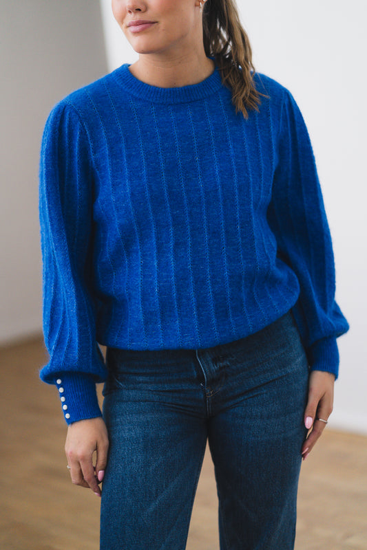 RAUSAmalie Puff Pullover Blue Iolite Mel