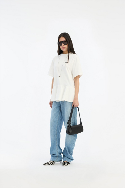 Peplum T-Shirt Bright White