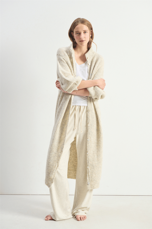 WOMEN’S CARDIGAN EAST Powder Snow Melange