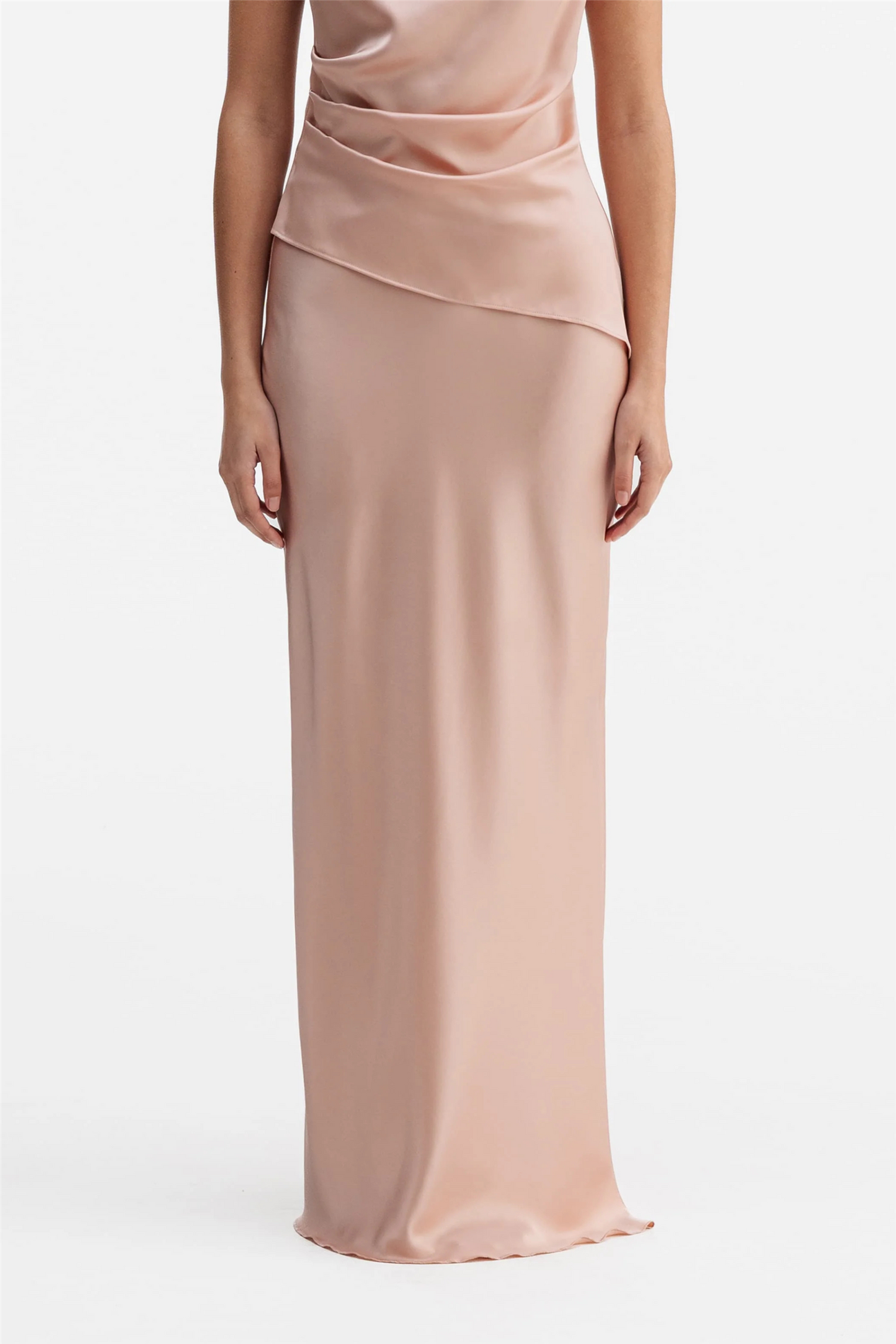 Hana Long Logo Skirt Dusty Pink
