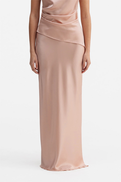 Hana Long Logo Skirt Dusty Pink