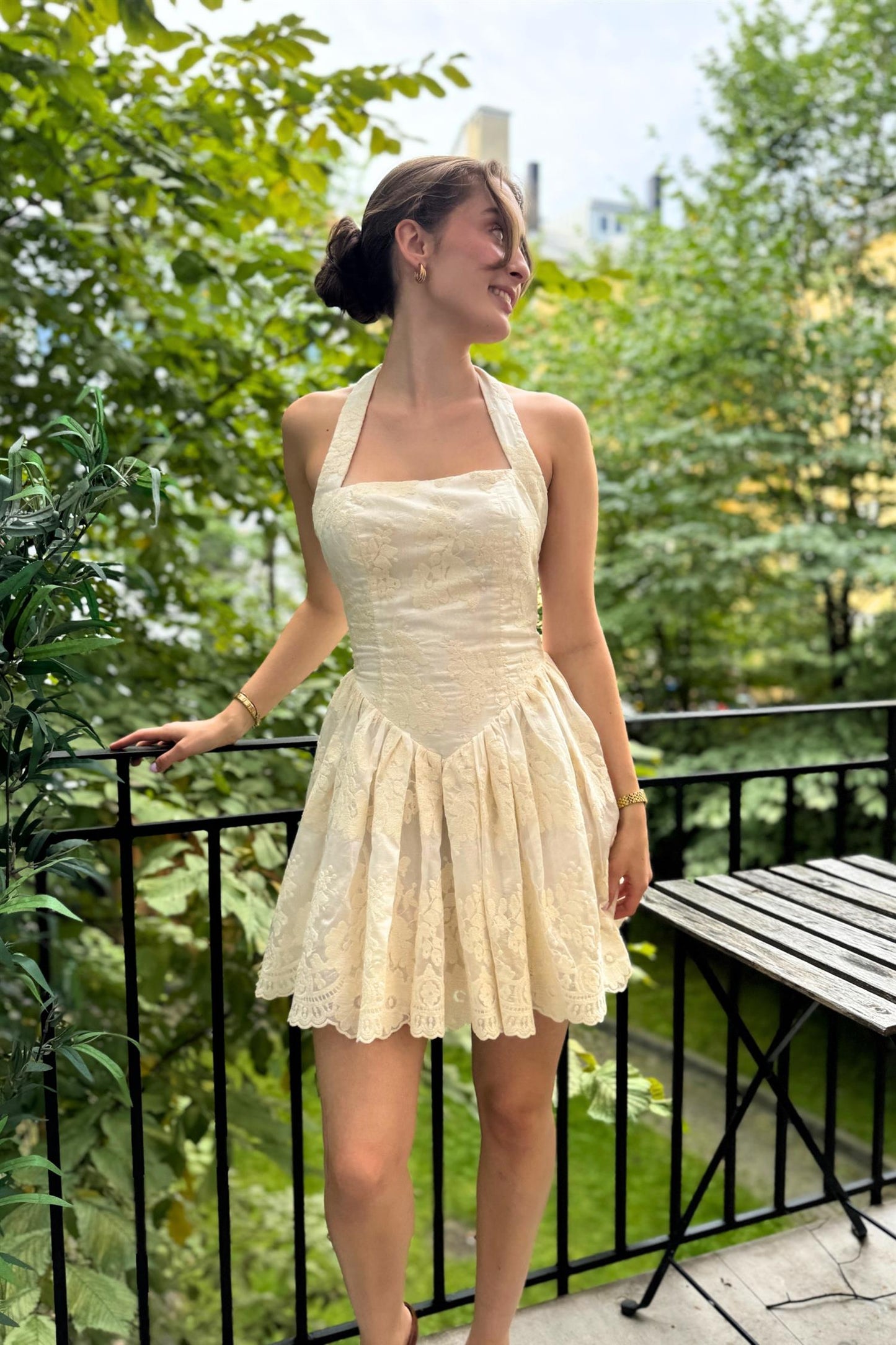Beverly Lace Dress Off White