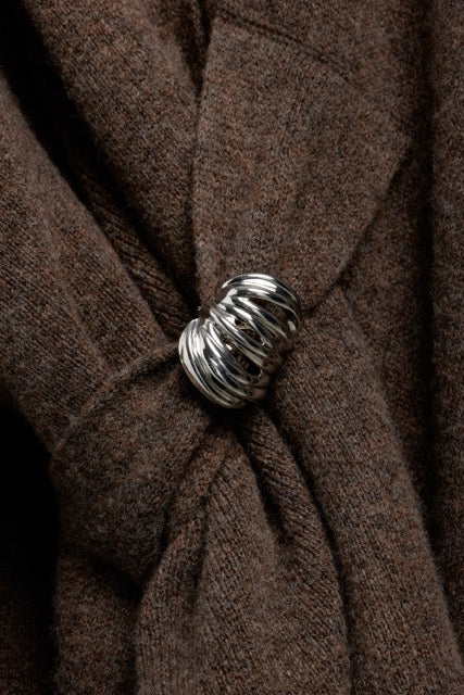 Vail Merino Shawl Brown Melange.