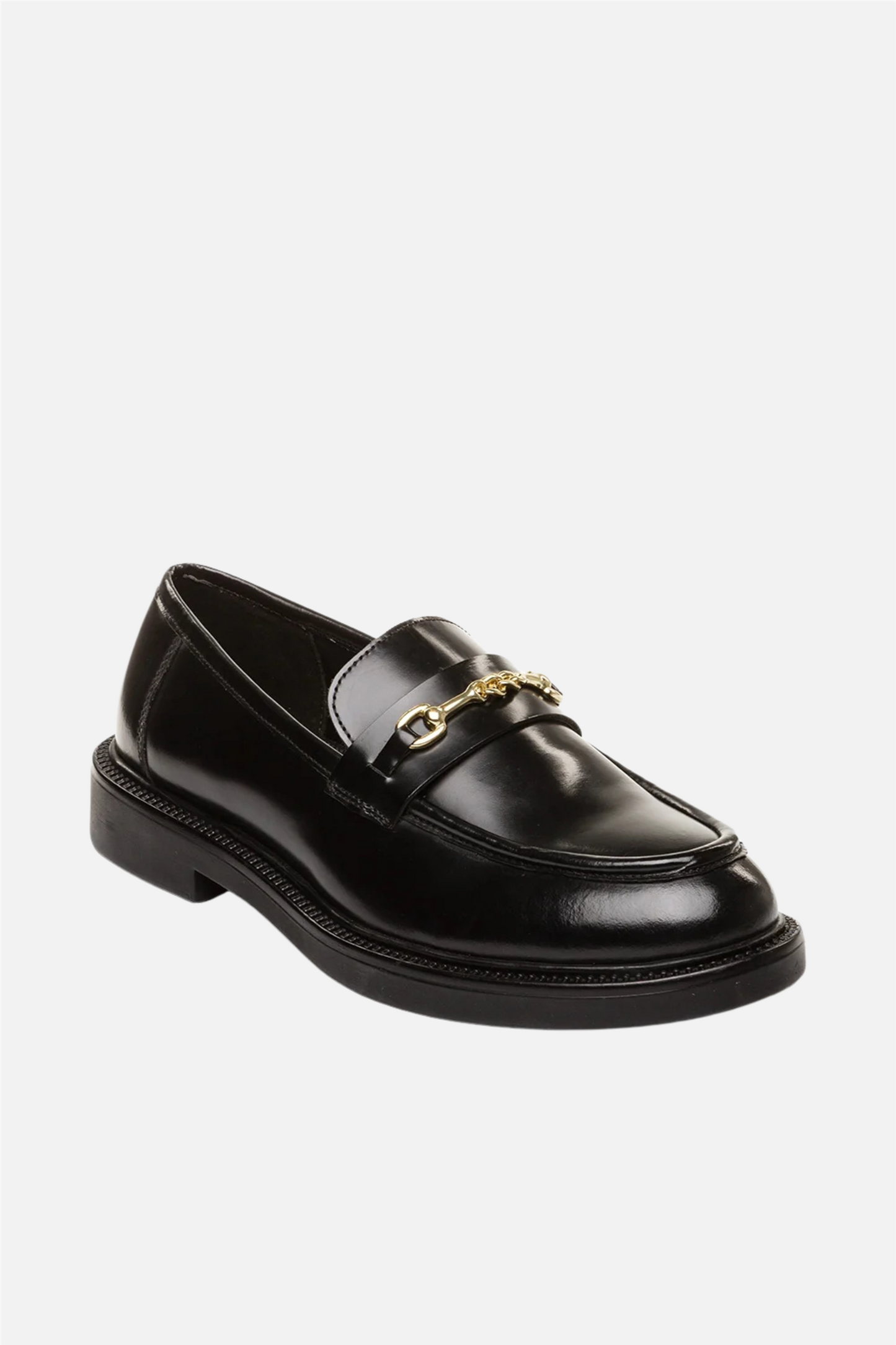 Huddles Loafers Black Leather