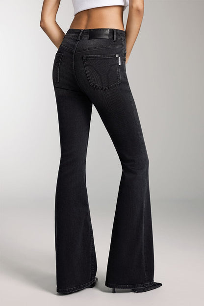 Vintage Black Flared Jeans Black