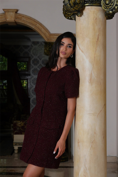 Stassie Mini Dress Burgundy