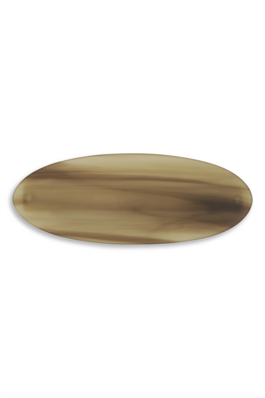 Oval Bone Clip Green