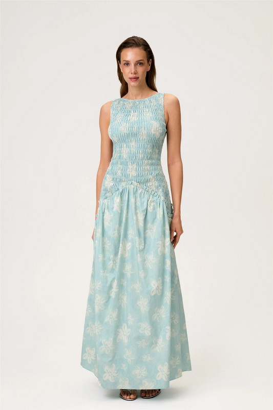 Madrid Dress Tropical Blue.