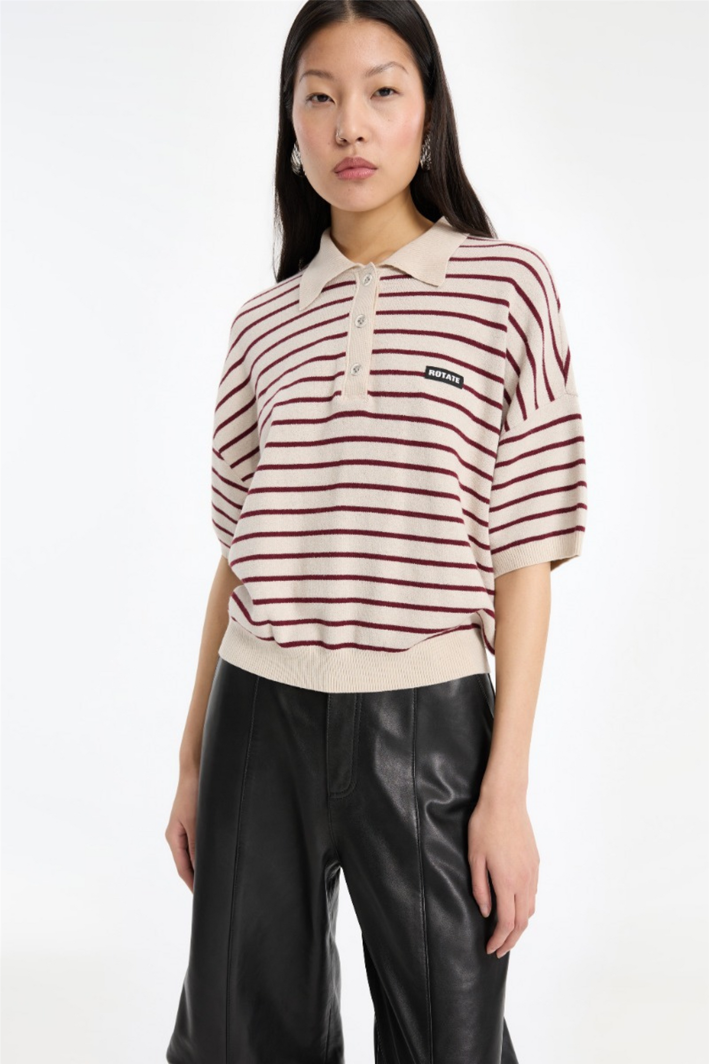 Slinky Polo Knit Oatmeal Comb..