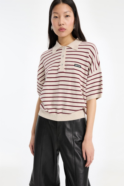 Slinky Polo Knit Oatmeal Comb..