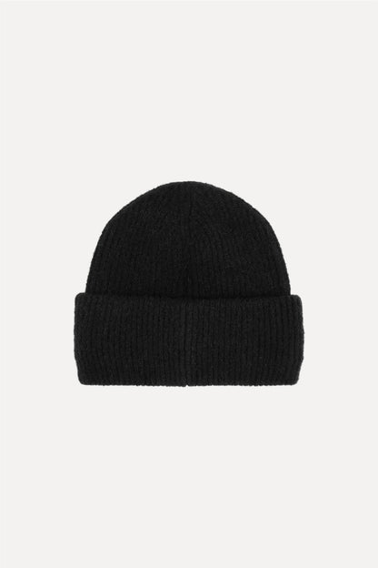 Rib Knit Beanie Black