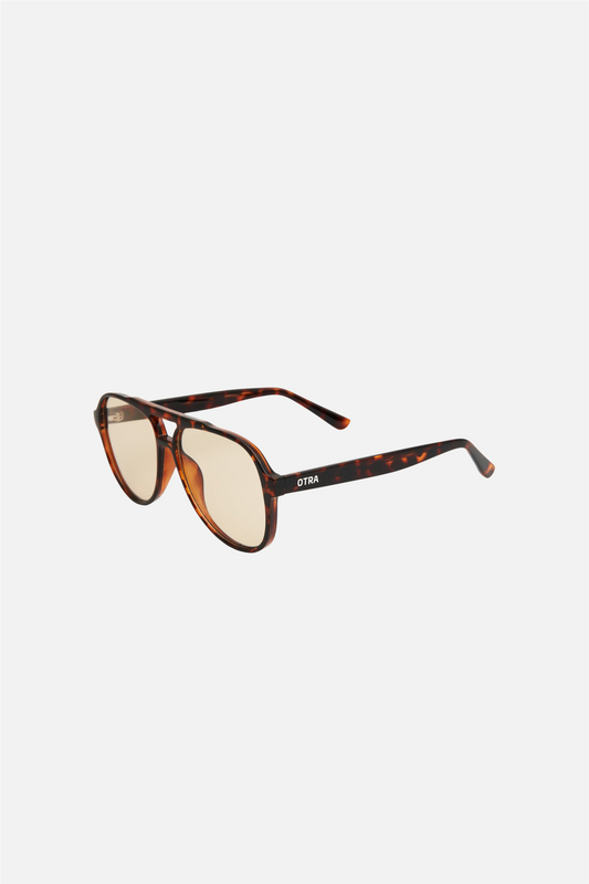 Stevie Oversized Aviator Tort/Brown