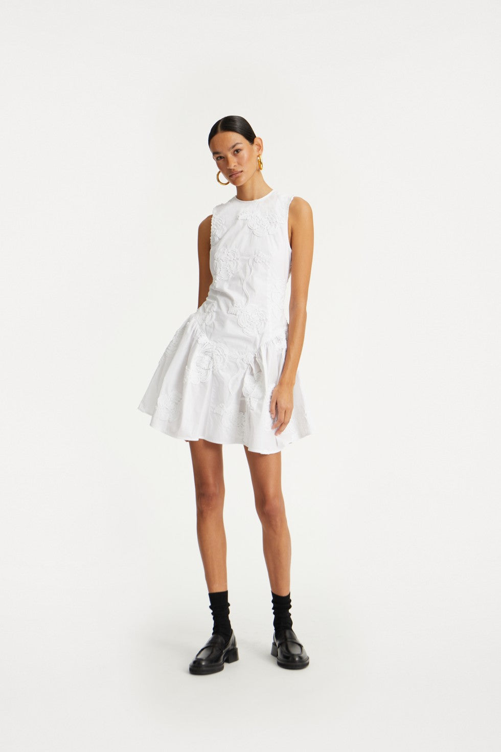 Poplin Mini Dress Bright White