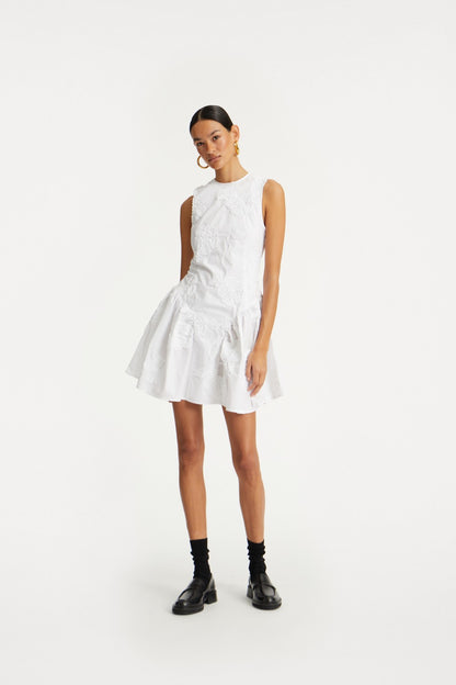 Poplin Mini Dress Bright White
