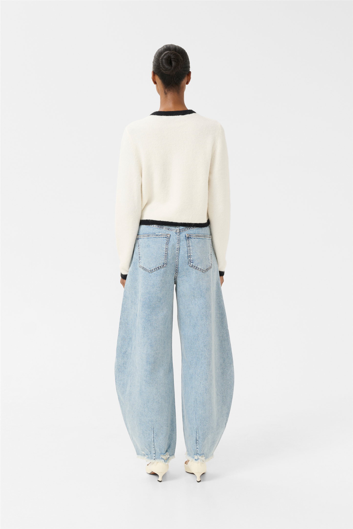 GZalpha ls contrast cardigan Hvit