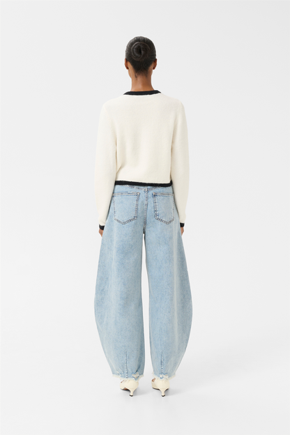 GZalpha ls contrast cardigan Hvit
