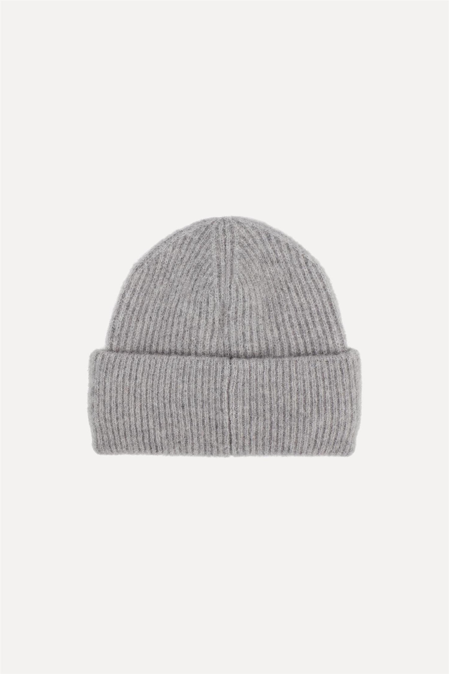 Rib Knit Beanie Alloy (Light Gray)