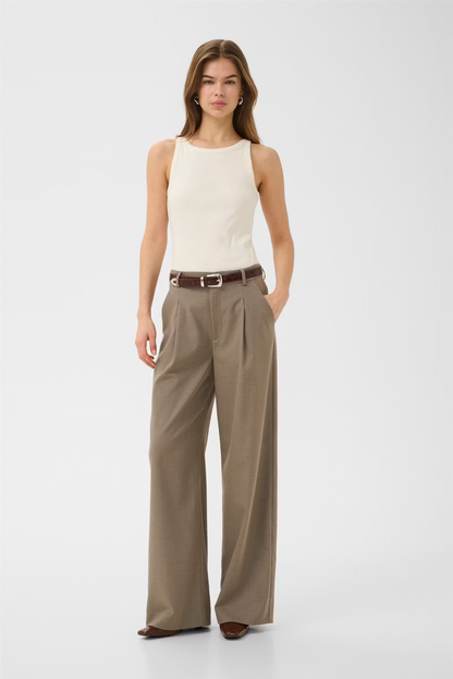 GZpaula MW wide pants Dark Timberwolf Melangé