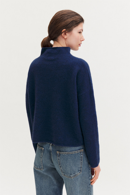 Mika Yak Funnelneck Sweater Deep Blue