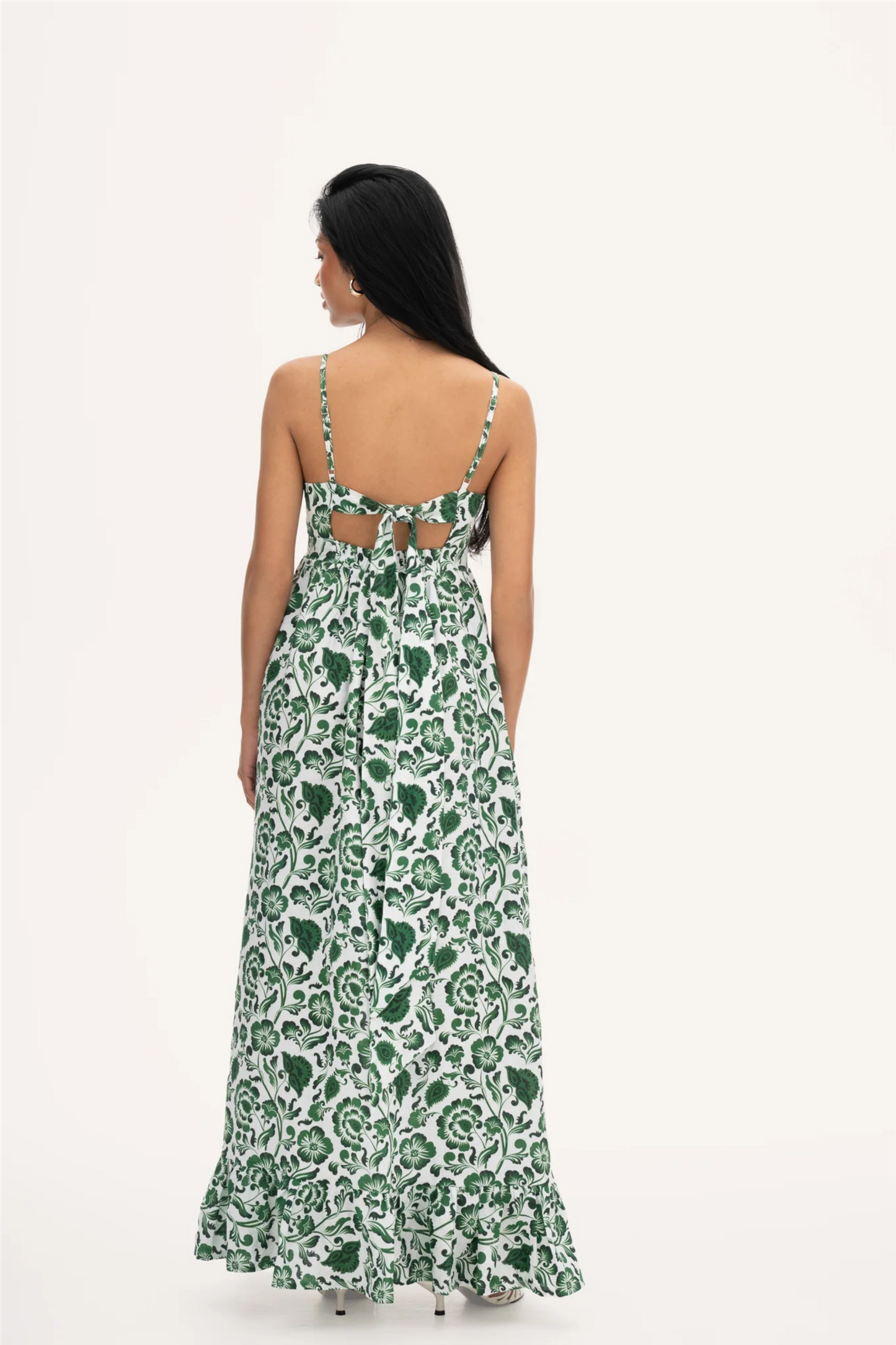 Antoniette Dress Green Print