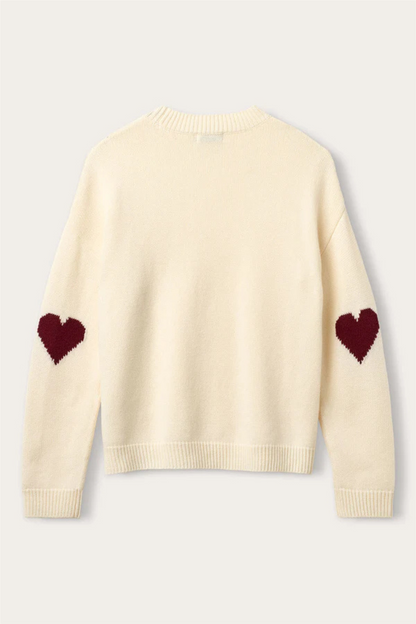 Kaia Sweater Off White / Bordeaux