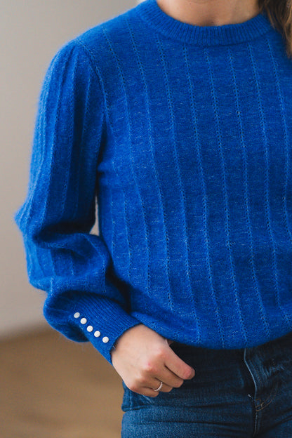 RAUSAmalie Puff Pullover Blue Iolite Mel