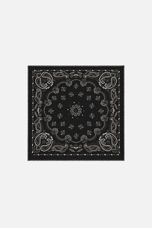 Heritage Paisley Scarf Black