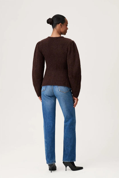 Arolla Cardigan Brown Melange.