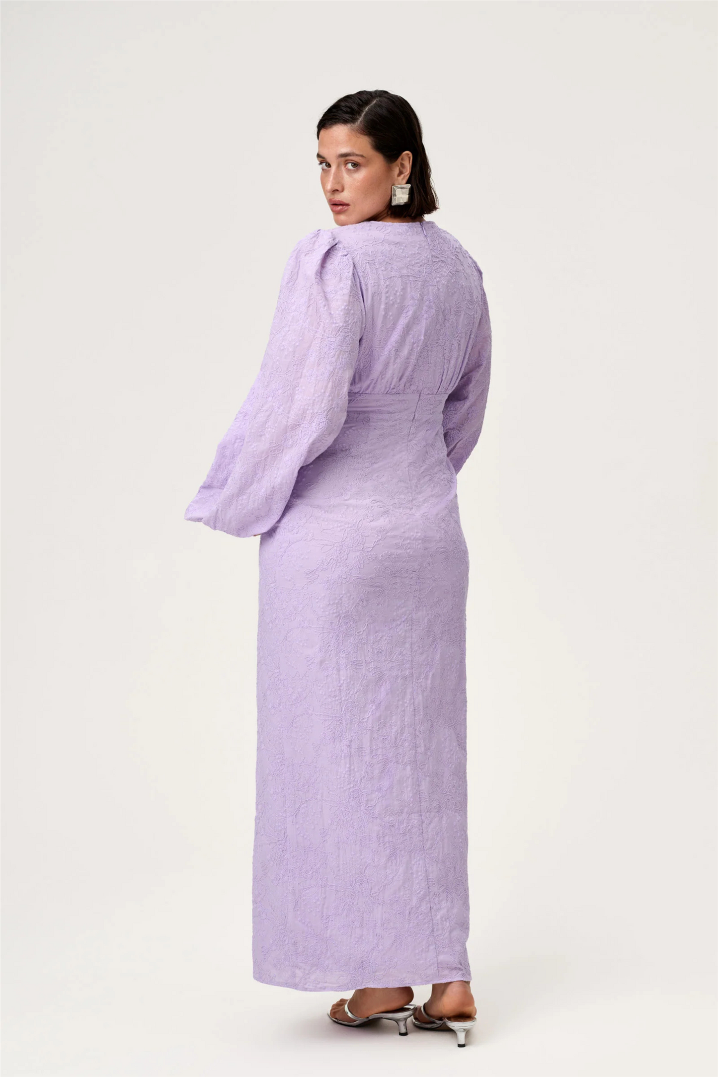 Positano Dress Lilac Embroidery