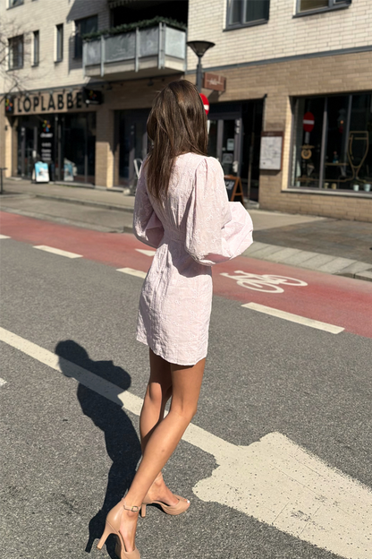 Florence Dress Pink Embroidery