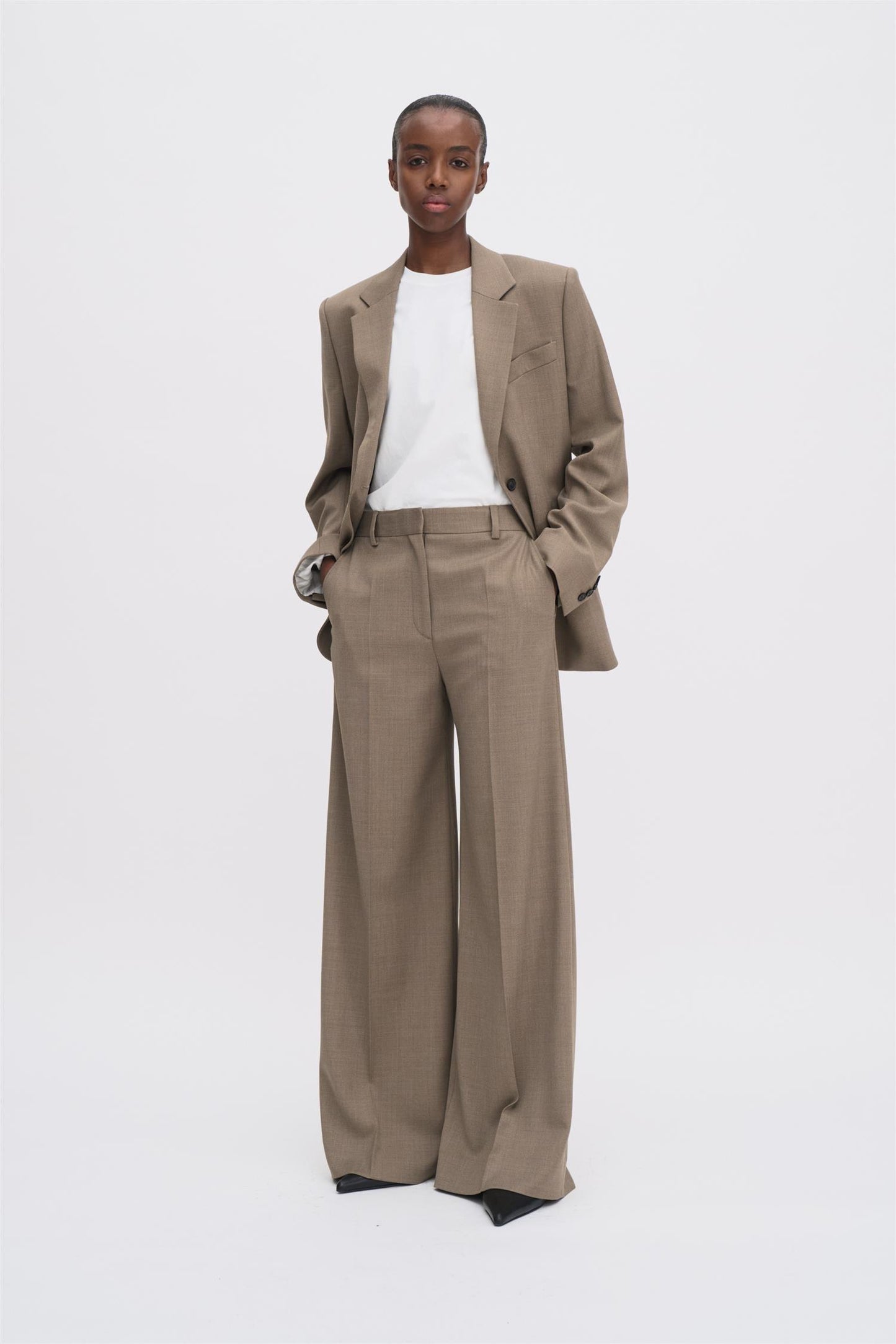 Harlow trousers Light Driftwood Melage