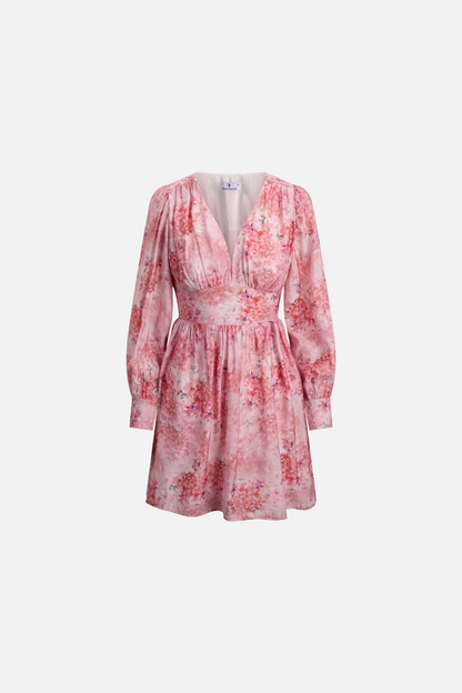 Sasha Dress Pink Flower Aop.