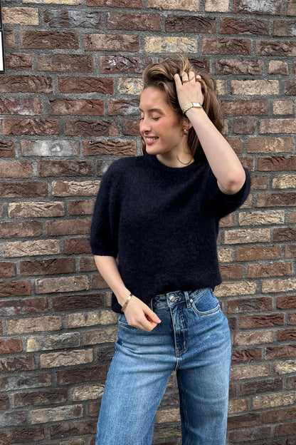 GZdebbie ss tee Navy Melange.
