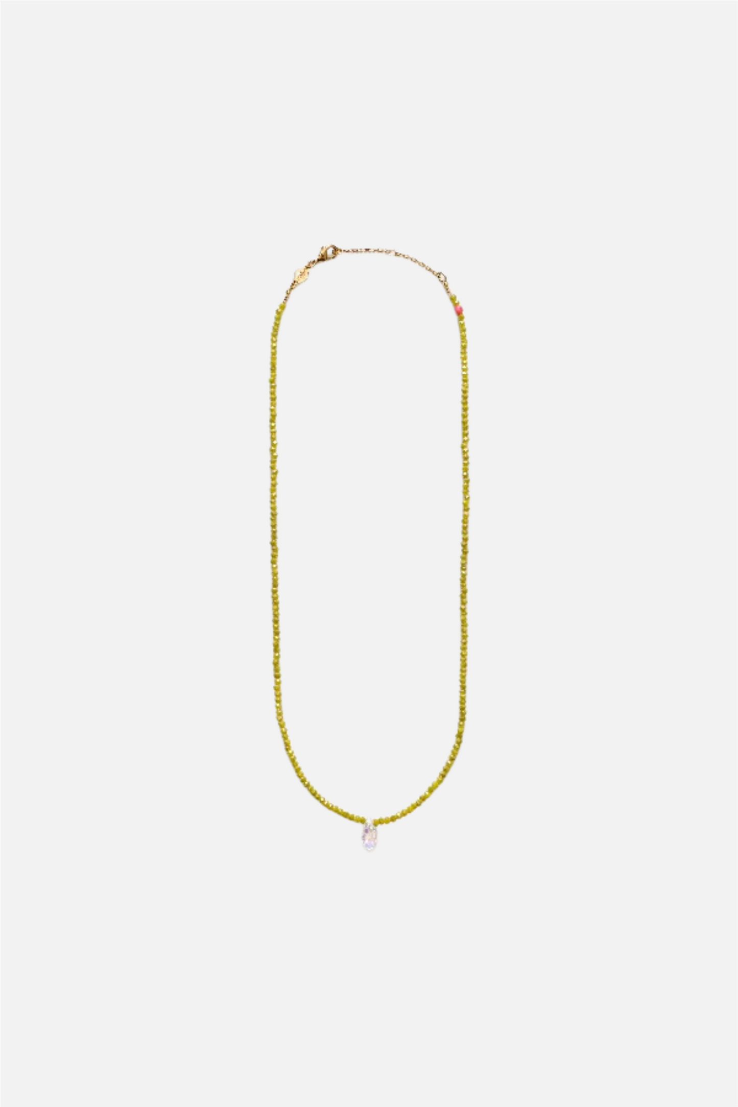 Cosmic Cactus Necklace Pale Olive