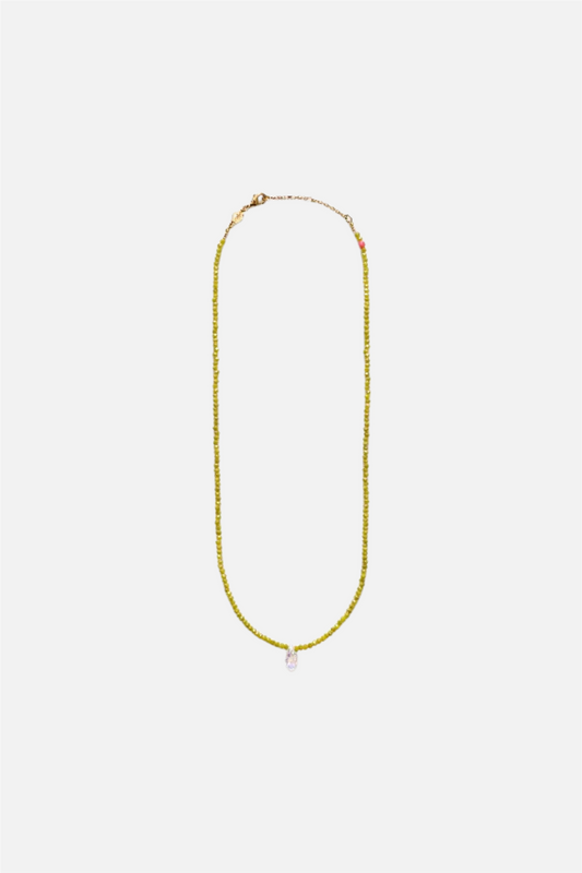 Cosmic Cactus Necklace Pale Olive