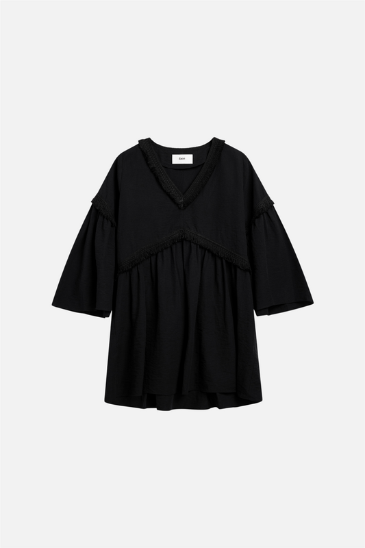 Eden Dress Linen Black