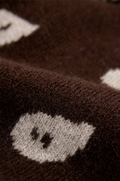 Angela Scarf Multi Black Coffee/Cream.