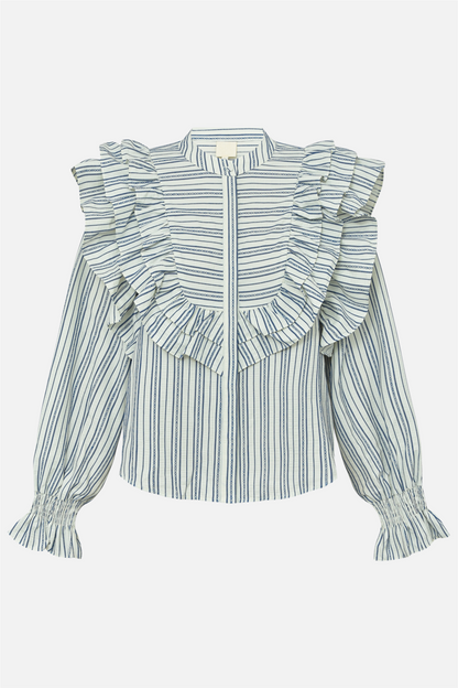 CocoGO Lu Shirt Blue - Off-White Stripes