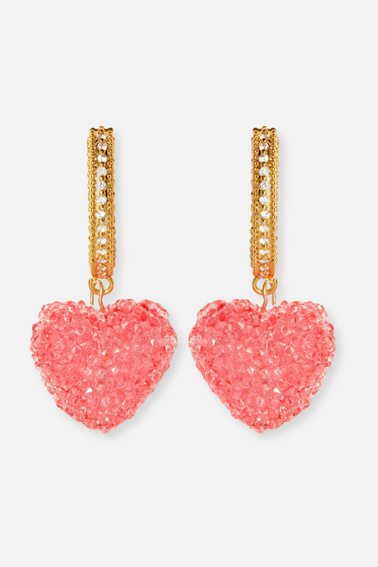Jelly heart earrings Gold