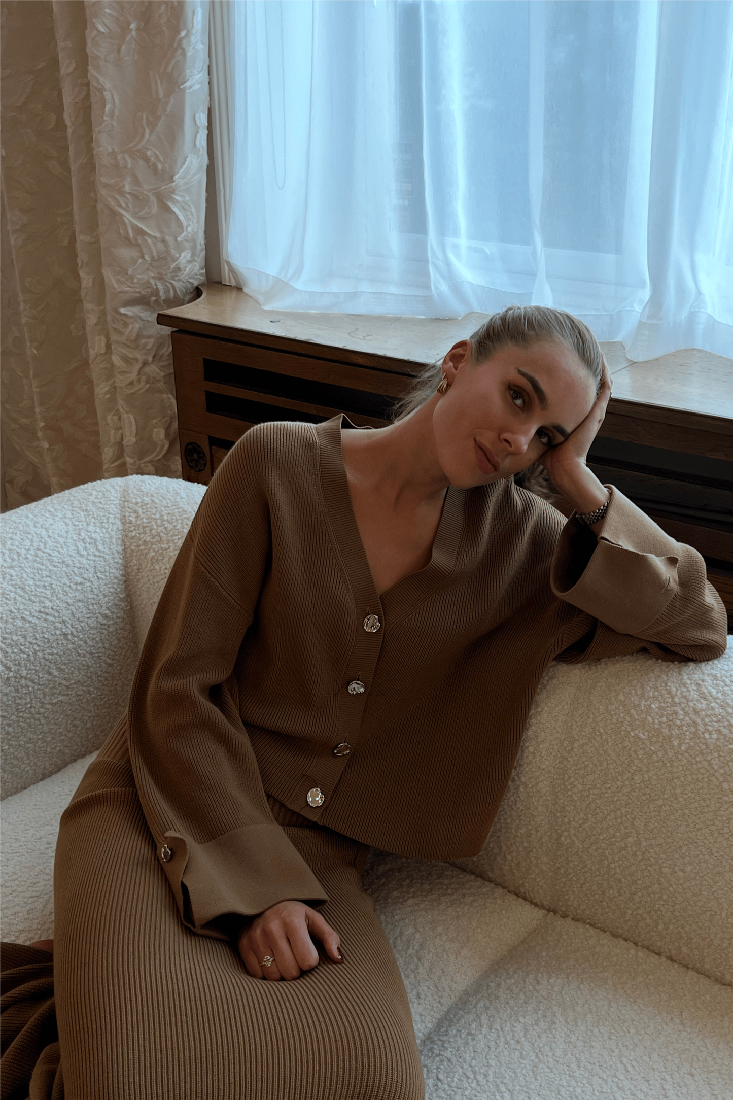 Atari Rib Skirt Camel