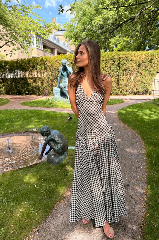 Léon Dress Brown Gingham