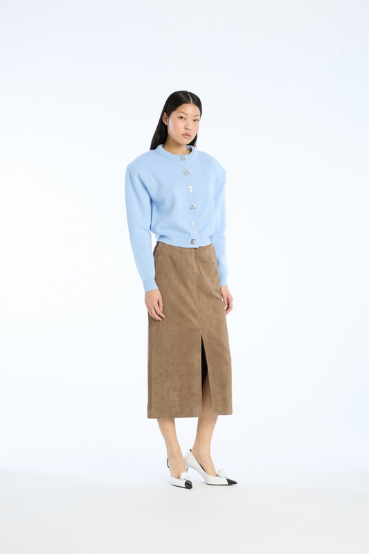 Firm Knit Cardigan Hydrangea (Blue)