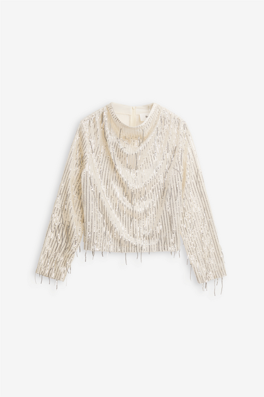 BEVERLY FRINGE TOP Lt Gold