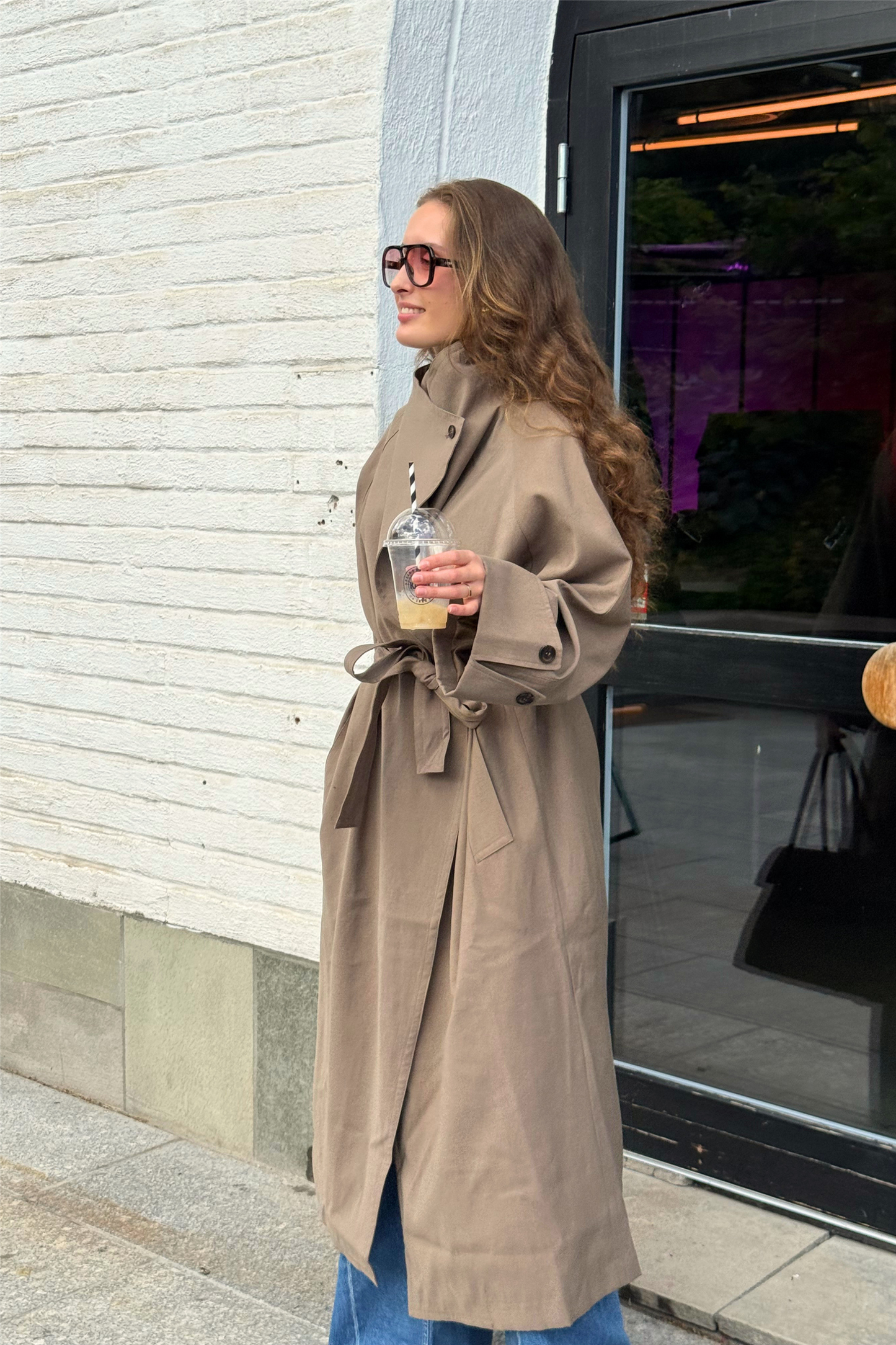 Atari Oversized Trenchcoat Khaki Brown