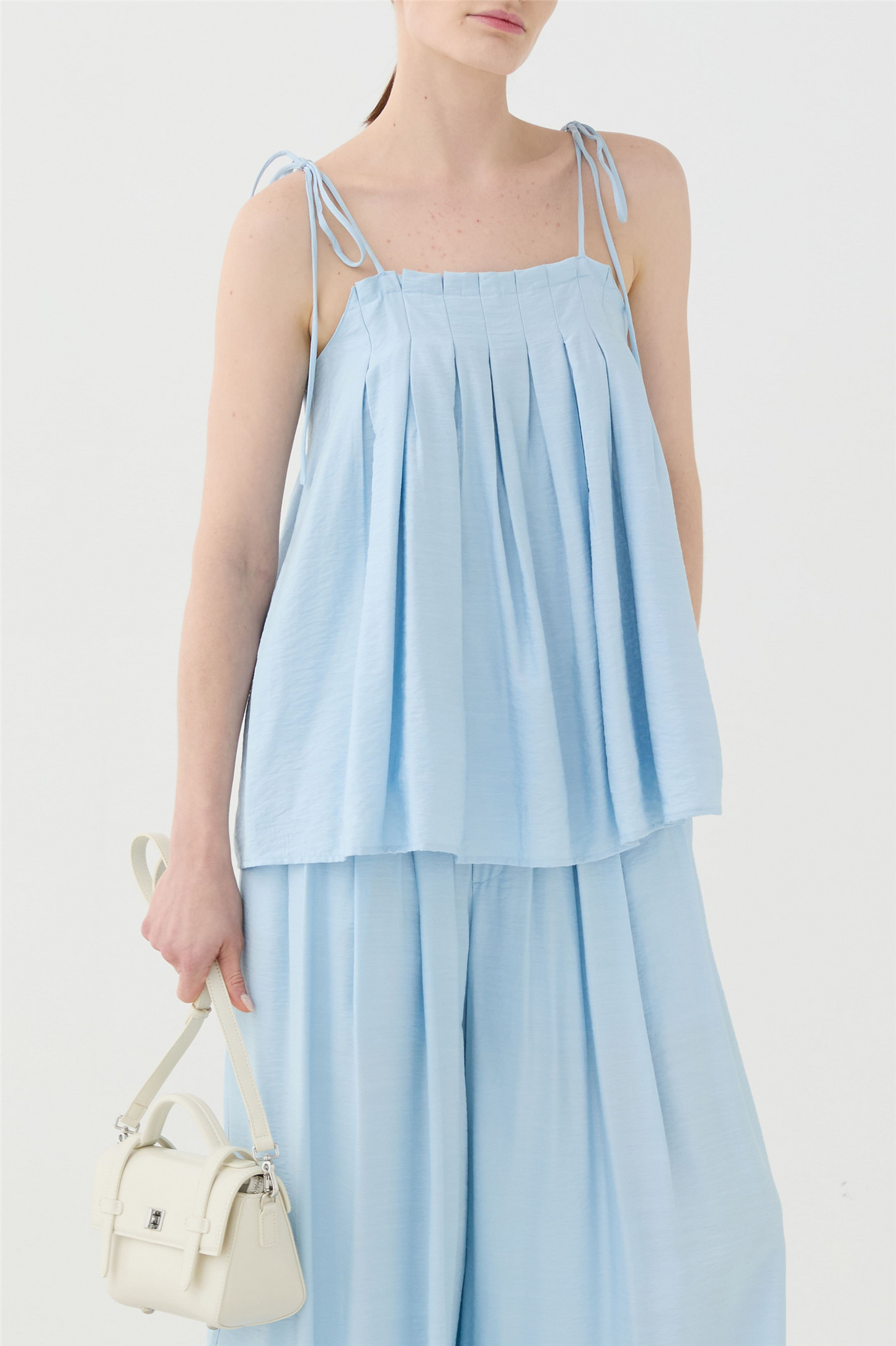 Pleat Top Celeste