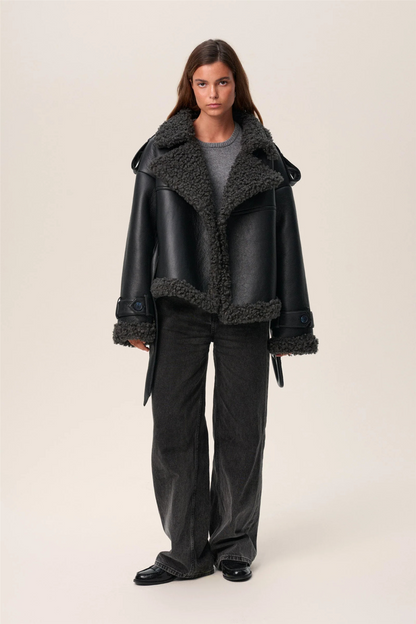 Manchester Cropped jacket Black