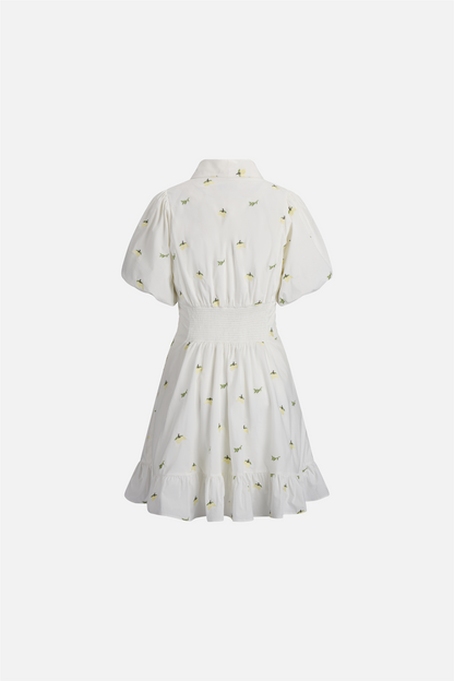 Makayla Dress Lemon Aop.
