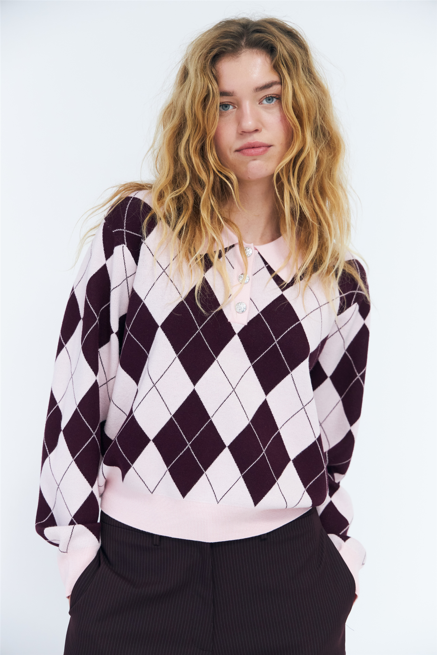 Lovemycras Pullover Pink Grape Check.